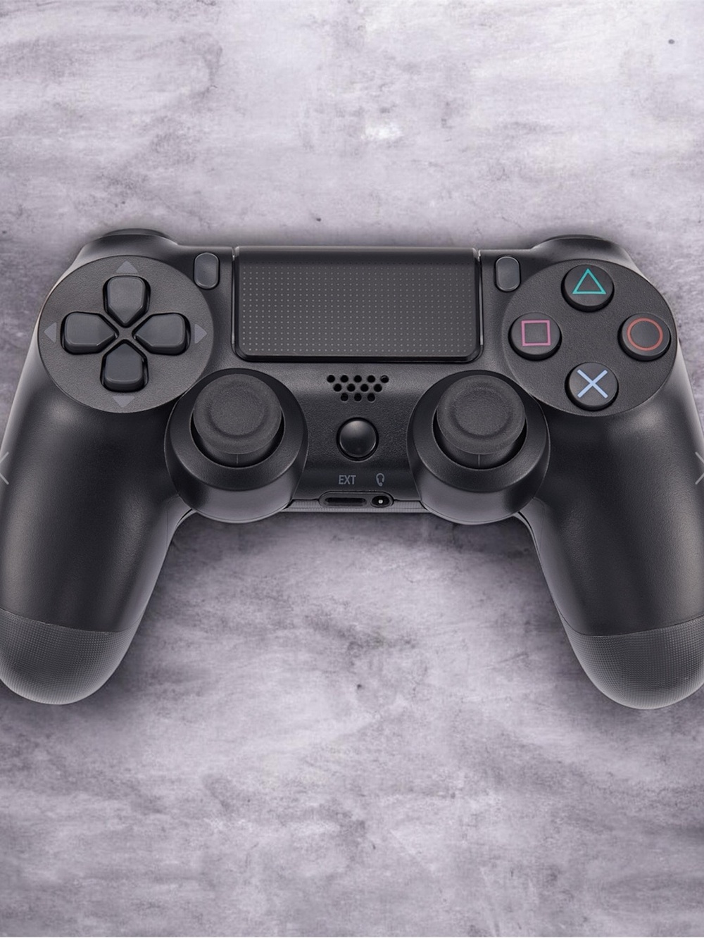Double shock 4 Black Wireless Game Controller with Colored Action Buttons